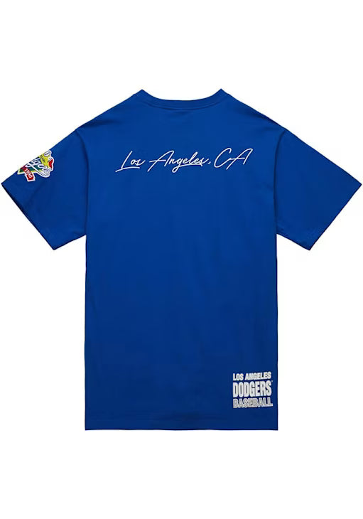 Los Angeles Dodgers - MLB Blue Double Clutch Premium Mens T Shirt