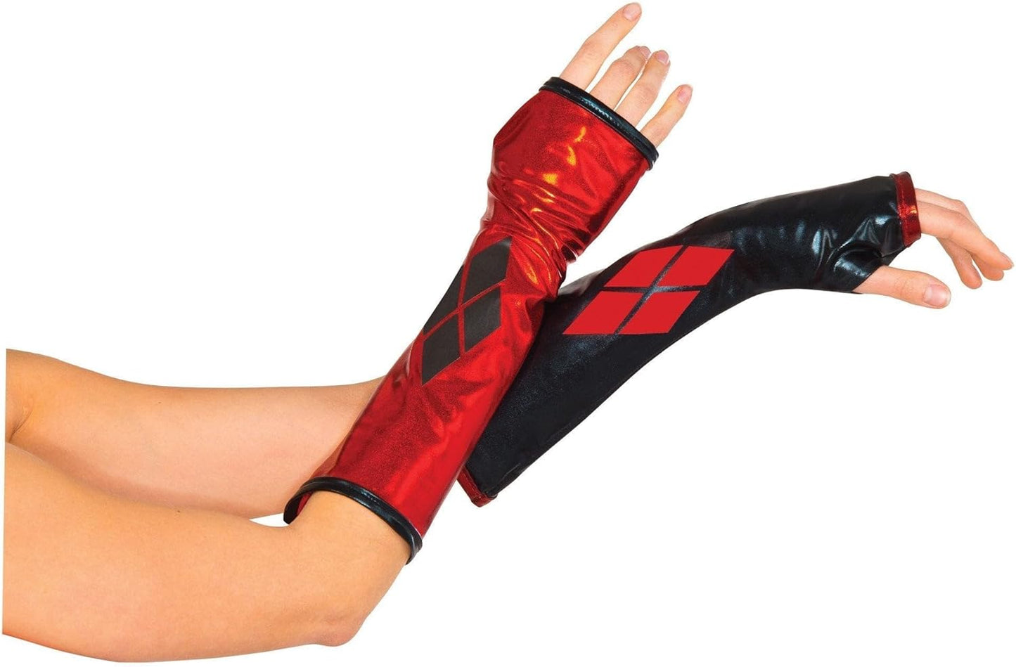 Harley Quinn Gauntlets Glovelets for Adults