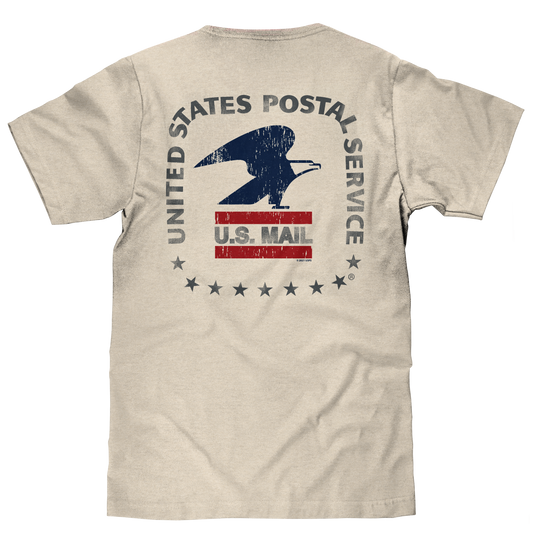 USPS United States Postal Service Mail Eagle Mens T Shirt Cream