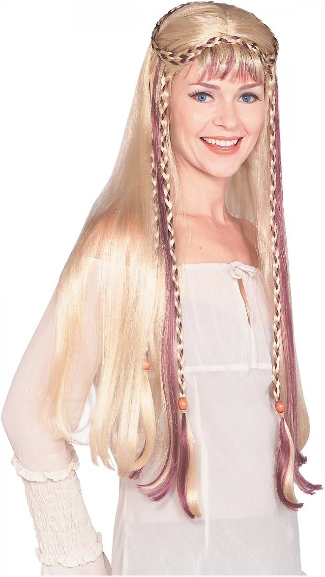 Blonde Renaissance Fair Maiden Guinevere Wig