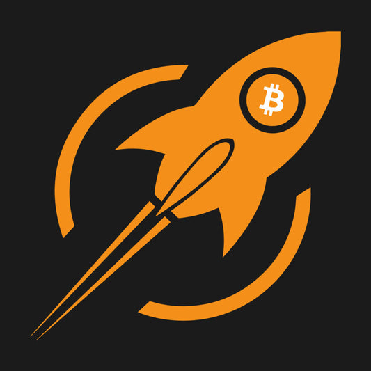 Bitcoin Rocket Mens T Shirt Black