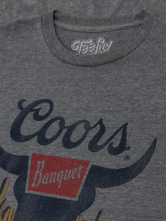 Coors Banquet Rodeo Desert Mens T Shirt Graphite Heather