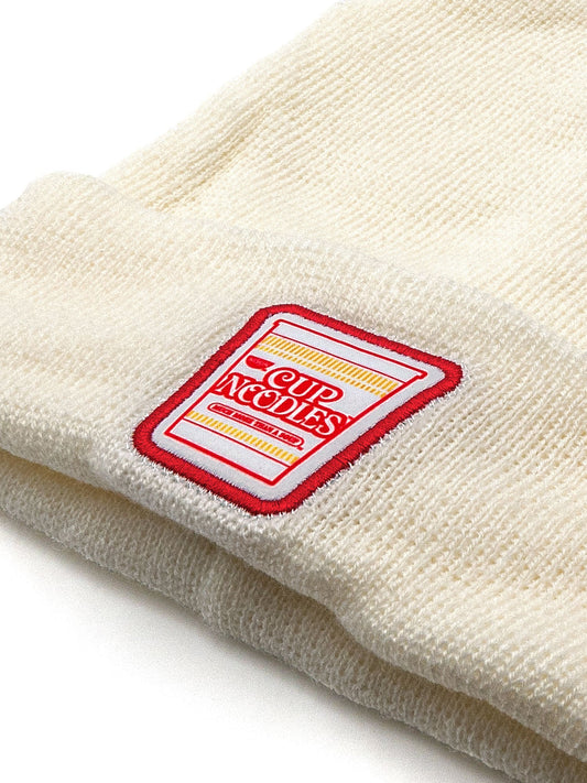 Cup Noodles Ramen Knit Beanie Hat White