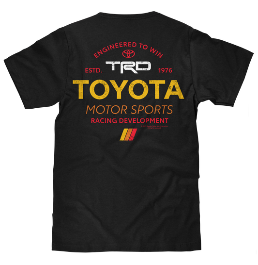 Toyota Racing Development TRD Front and Back Print Mens T Shirt Black