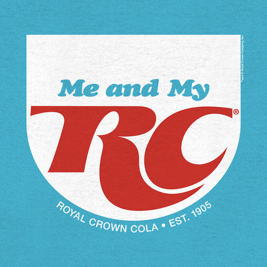 RC Cola Me and My RC Royal Crown Soda Mens T Shirt Aqua Blue
