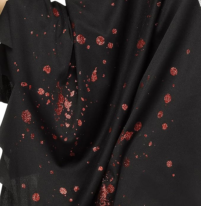 Glittering Ghost Face Adult Poncho