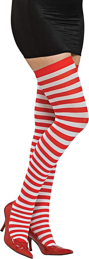 Red/White Striped Thigh High Costume Accessory