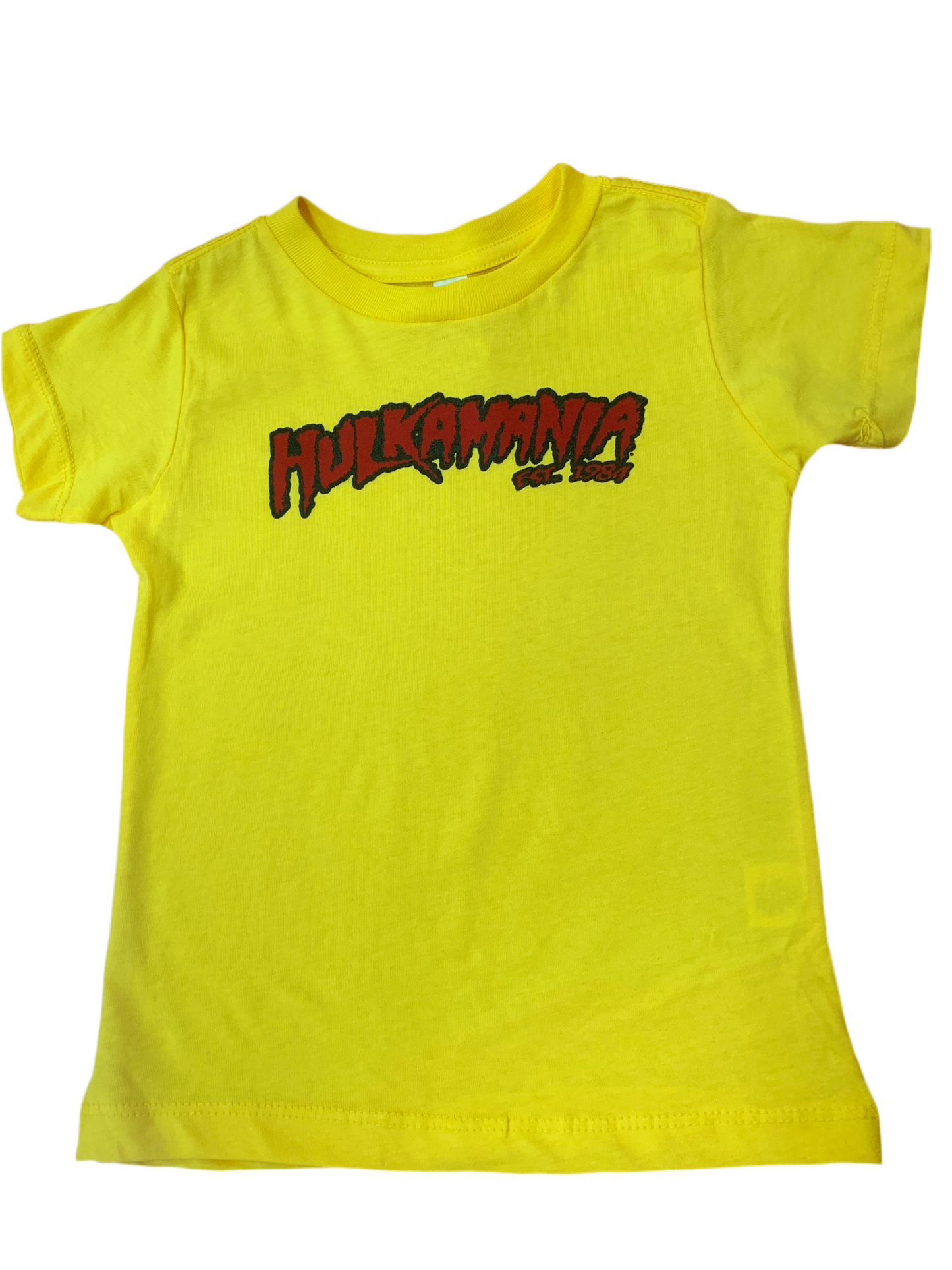 Hulk Hogan Hulkamania Toddler Youth Kids T Shirt Yellow