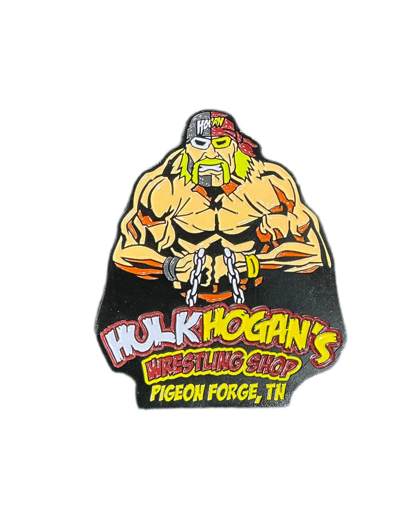 Hulk Hogan Wrestling Shop Splitface Metal Magnet