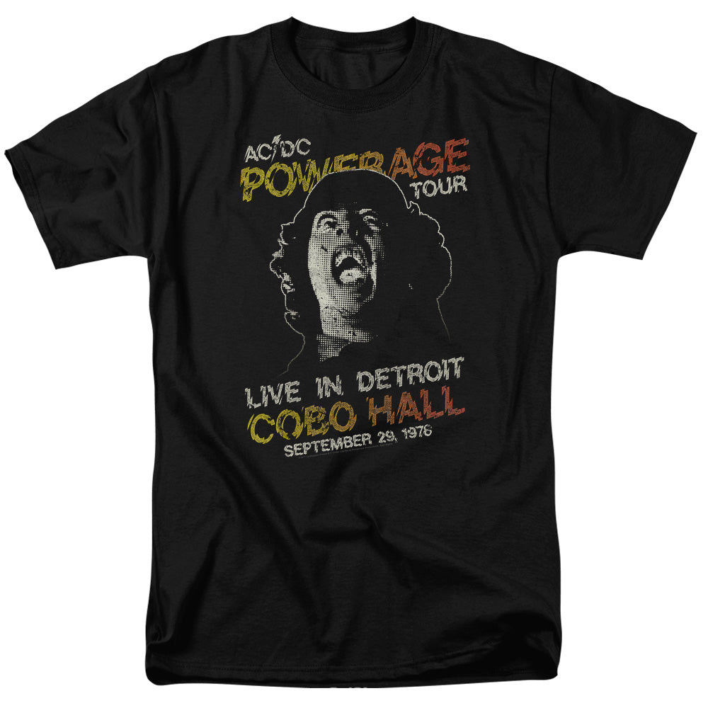 Acdc Powerage Tour Mens T Shirt Black