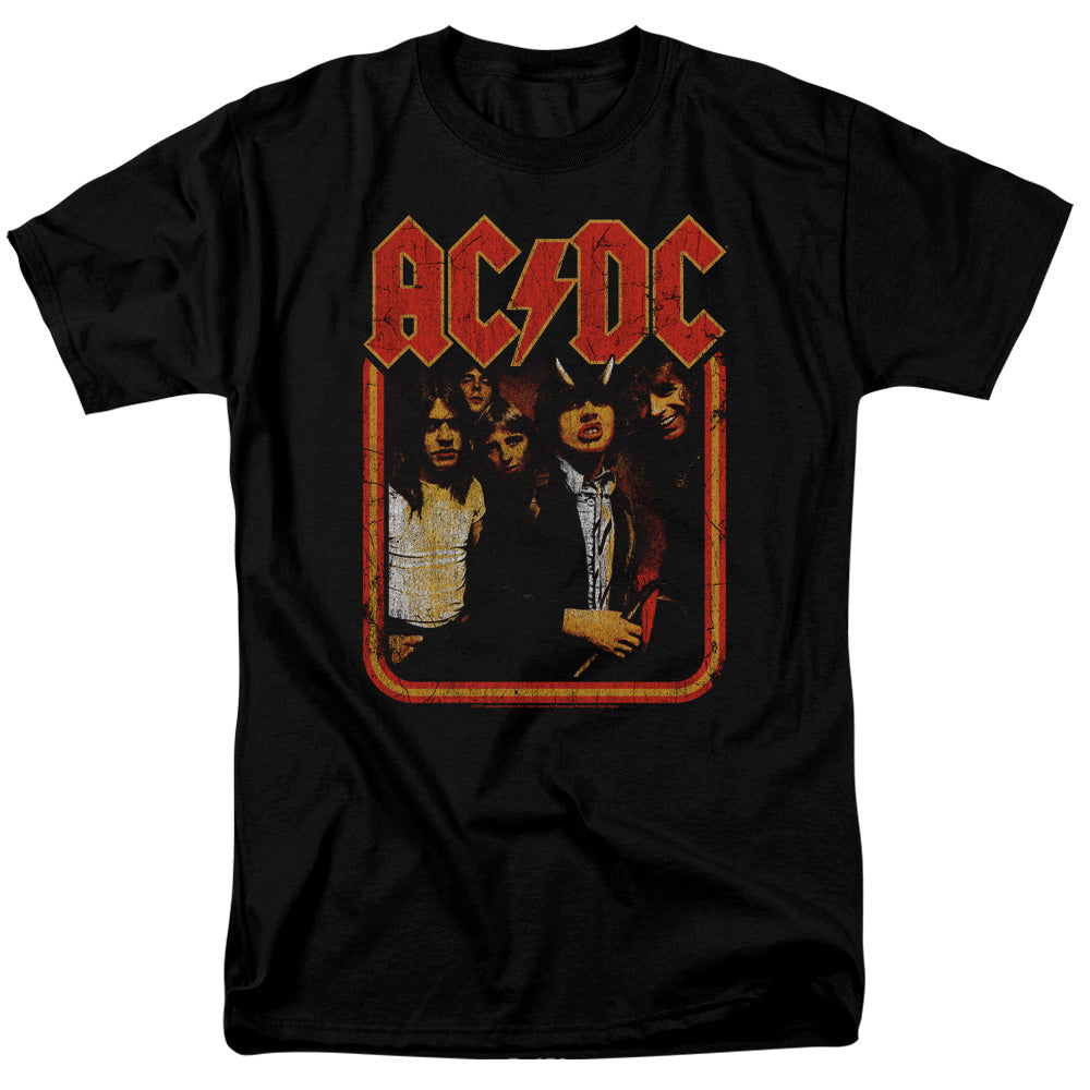 Acdc Group Distressed Mens T Shirt Black