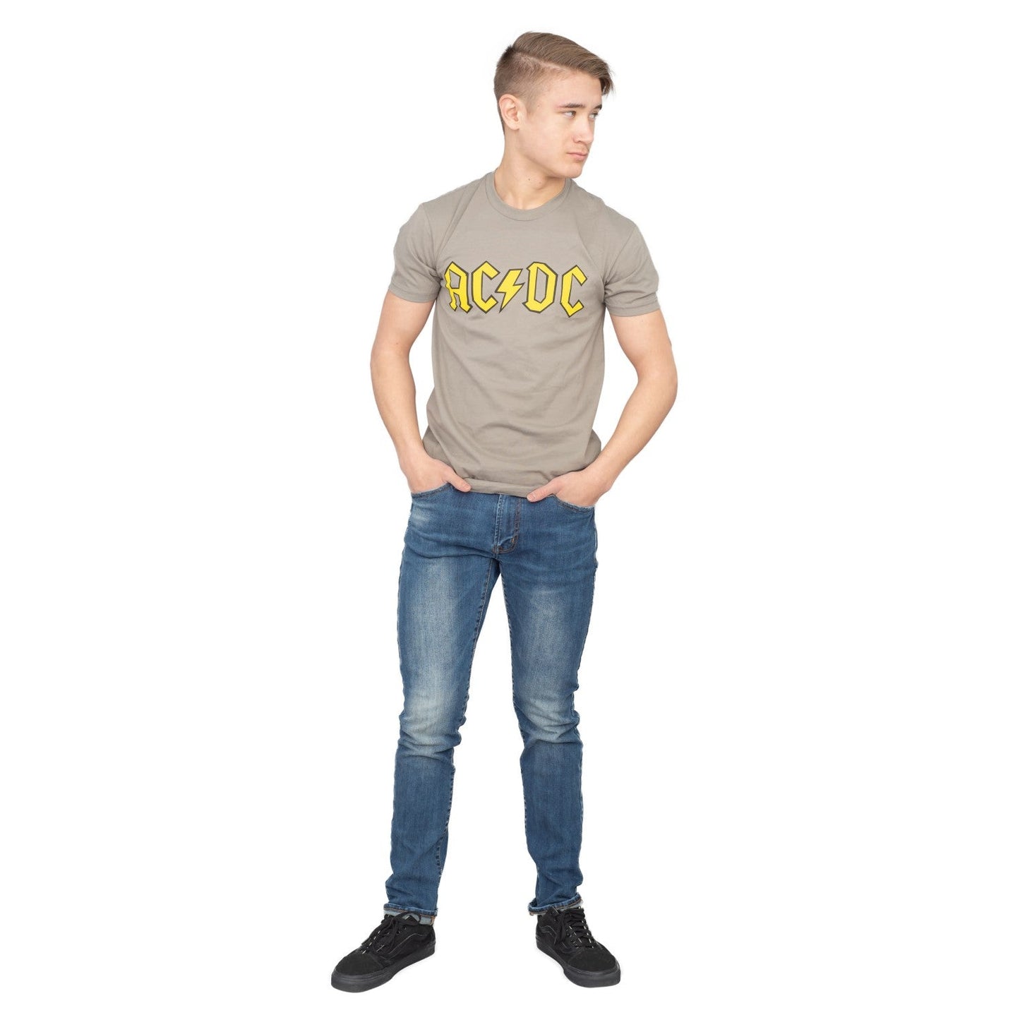 1990s Music TV Cartoon Dude Costume Set AC/DC Shirt