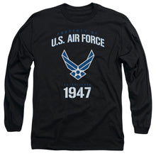 Load image into Gallery viewer, Air Force Property Of Mens Long Sleeve Shirt Black