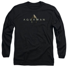Load image into Gallery viewer, Aquaman Movie Logo Mens Long Sleeve Shirt Black