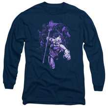 Load image into Gallery viewer, Aquaman Movie Evil Doers Mens Long Sleeve Shirt Navy