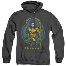 Load image into Gallery viewer, Aquaman Movie Aqua Nouveau Heather Mens Hoodie Black