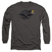Load image into Gallery viewer, Army Left Chest Mens Long Sleeve Shirt Charcoal
