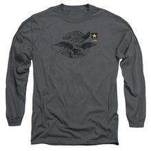 Load image into Gallery viewer, Army Left Chest Mens Long Sleeve Shirt Charcoal