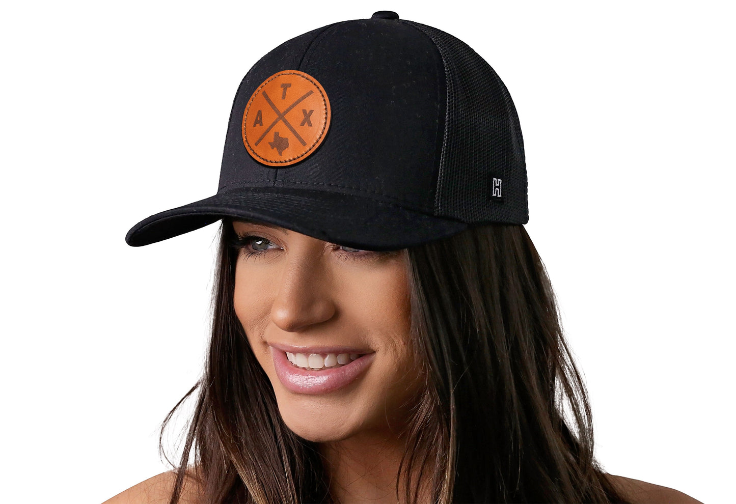 Austin Trucker Leather Haka Hat Black ATX X Snapback