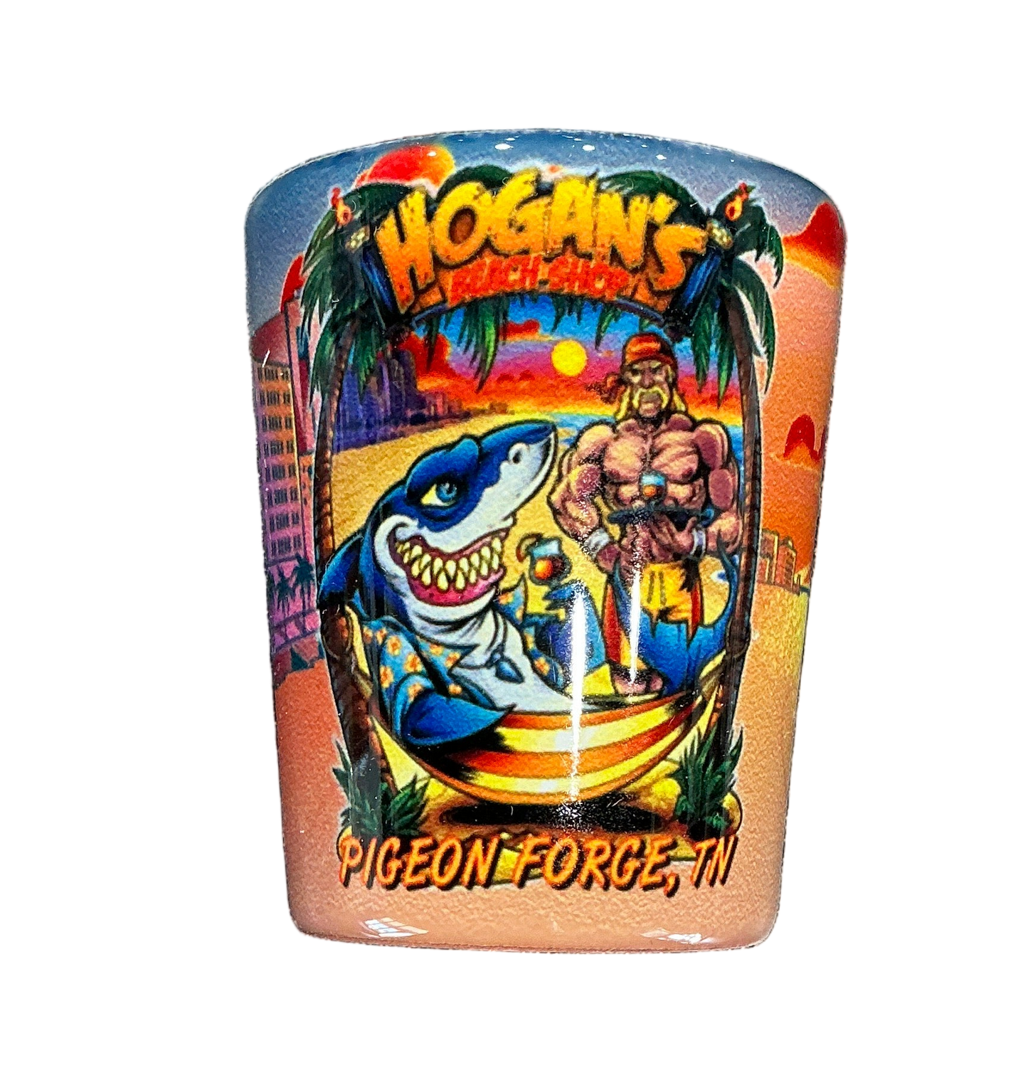 Hulk Hogan Shark Hammock Shot Glass