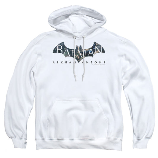 Batman Arkham Knight Descending Logo Mens Hoodie White
