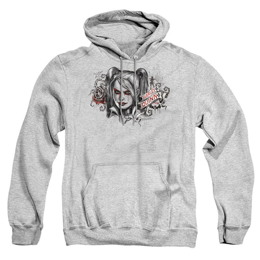 Batman Arkham Knight Hq Sketch Mens Hoodie Athletic Heather