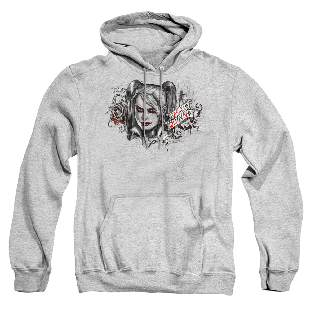 Batman Arkham Knight Hq Sketch Mens Hoodie Athletic Heather
