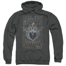 Load image into Gallery viewer, Bon Jovi Keep The Faith Mens Hoodie Charcoal