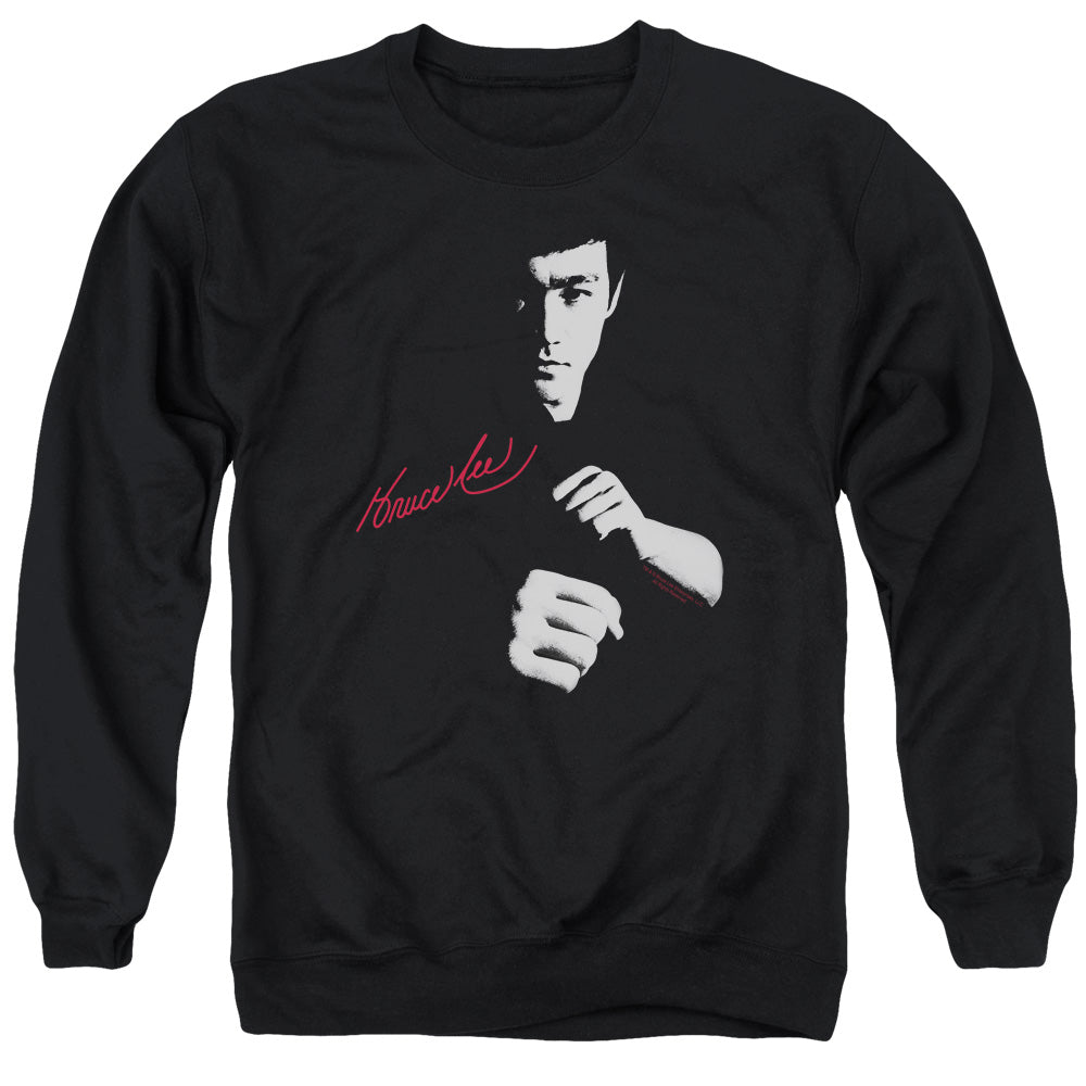 Bruce Lee The Dragon Awaits Mens Crewneck Sweatshirt Black Officially Licensed