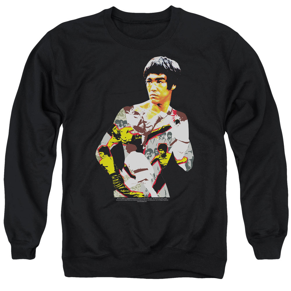 Bruce Lee Body Of Action Mens Crewneck Sweatshirt Black Officially Licensed