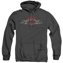 Load image into Gallery viewer, Batman Steel Flames Logo Heather Mens Hoodie Black