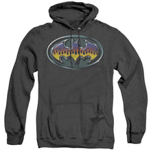 Load image into Gallery viewer, Batman Hot Rod Shield Heather Mens Hoodie Black