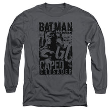 Load image into Gallery viewer, Batman Caped Crusader Mens Long Sleeve Shirt Charcoal