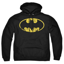 Load image into Gallery viewer, Batman Classic Logo Distressed Mens Hoodie Black