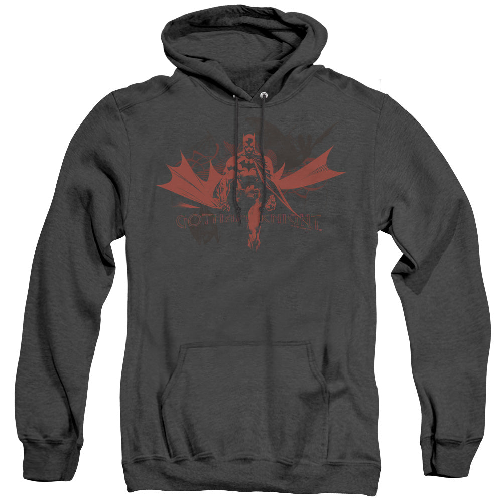 Batman Gotham Knight Heather Mens Hoodie Black