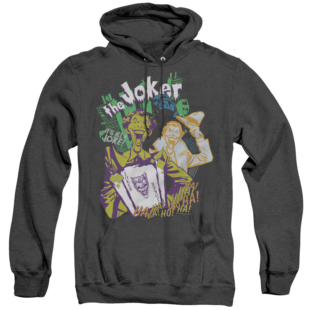 Batman Its All A Joke Heather Mens Hoodie Black
