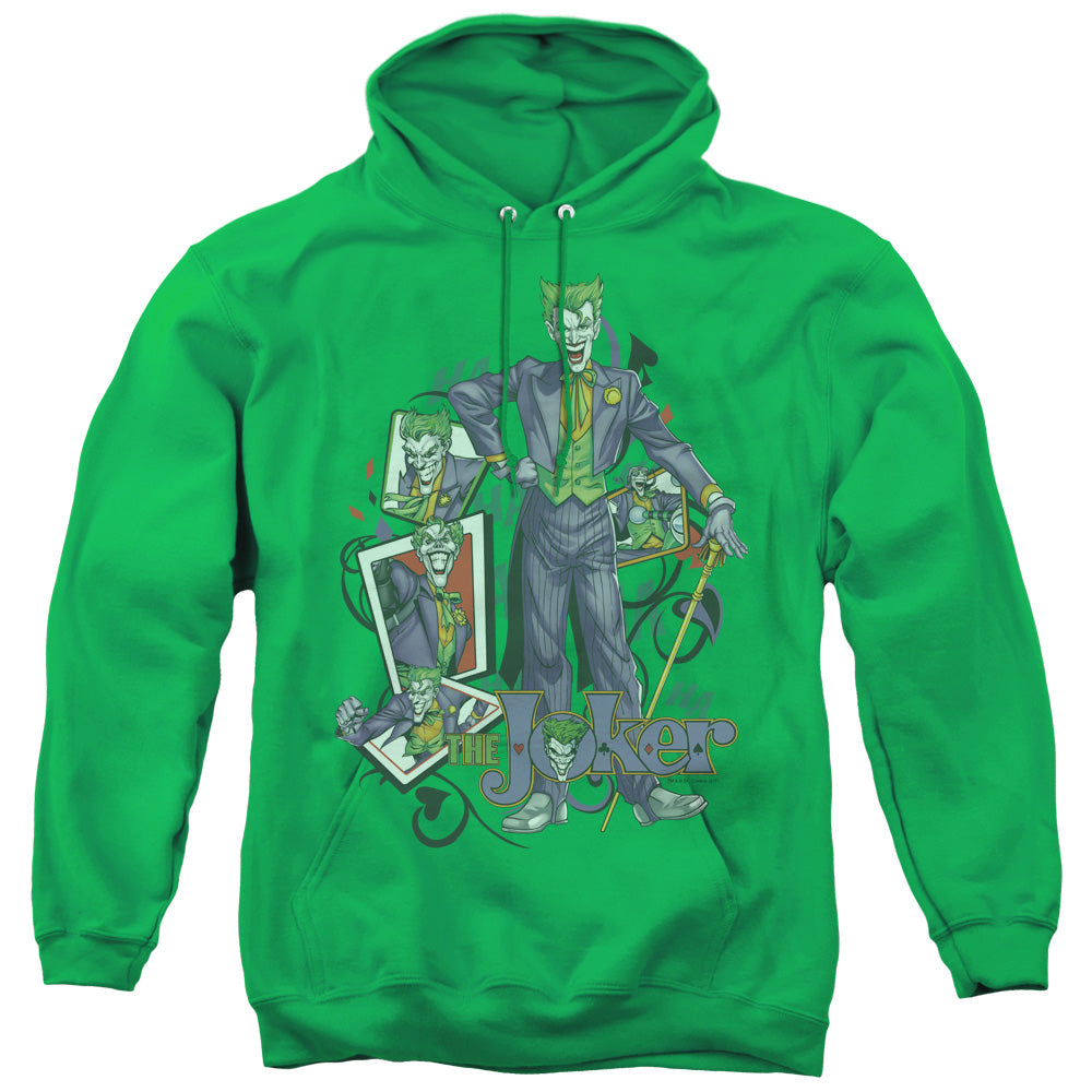 Batman Wild Cards Mens Hoodie Kelly Green