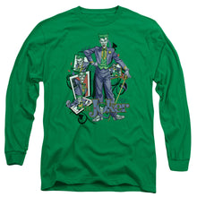 Load image into Gallery viewer, Batman Wild Cards Mens Long Sleeve Shirt Kelly Green