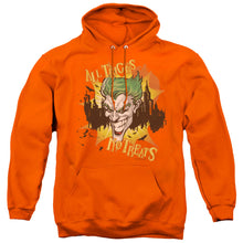 Load image into Gallery viewer, Batman All Tricks No Treats Mens Hoodie Orange