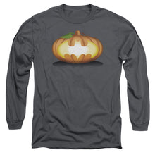 Load image into Gallery viewer, Batman Bat Pumpkin Logo Mens Long Sleeve Shirt Charcoal