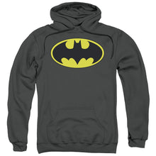 Load image into Gallery viewer, Batman Classic Bat Logo Mens Hoodie Charcoal