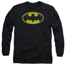 Load image into Gallery viewer, Batman Bats In Logo Mens Long Sleeve Shirt Black