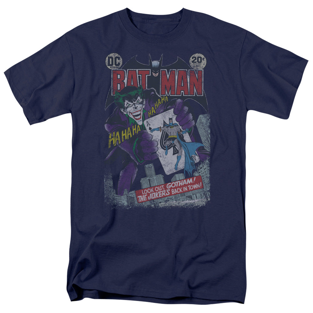 Batman #251 Distressed Mens T Shirt Navy