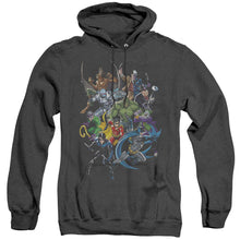 Load image into Gallery viewer, Batman Saints And Psychos Heather Mens Hoodie Black
