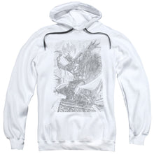 Load image into Gallery viewer, Batman Pencil Batarang Throw Mens Hoodie White