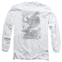 Load image into Gallery viewer, Batman Pencil Batarang Throw Mens Long Sleeve Shirt White