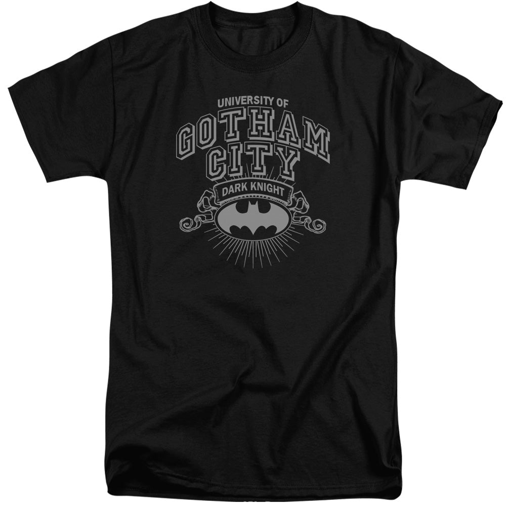 Batman University Of Gotham Mens Tall T Shirt Black