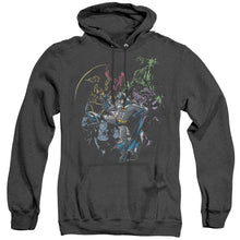 Load image into Gallery viewer, Batman Surrounded Heather Mens Hoodie Black