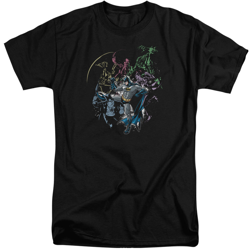 Batman Surrounded Mens Tall T Shirt Black