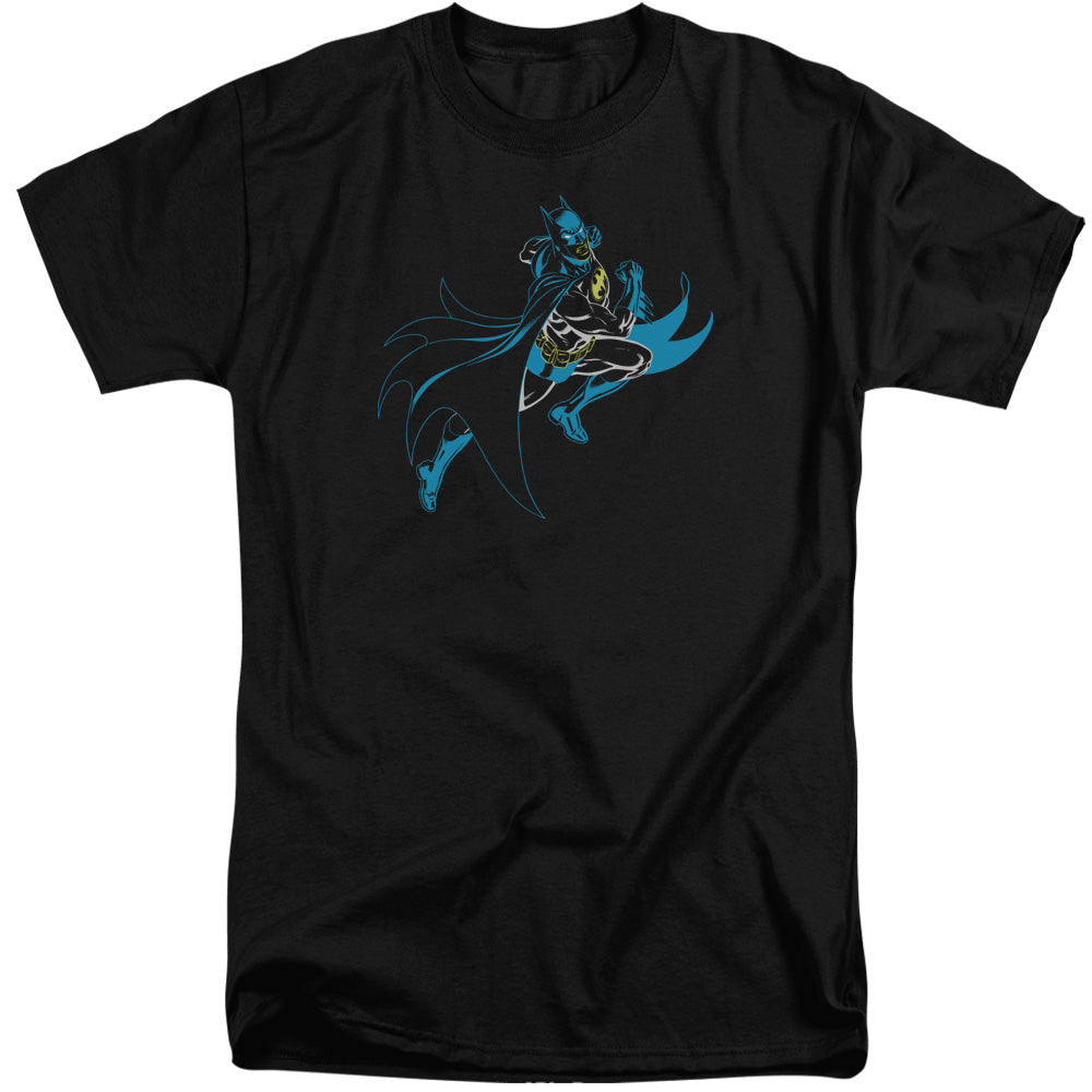 Batman Neon Batman Mens Tall T Shirt Black